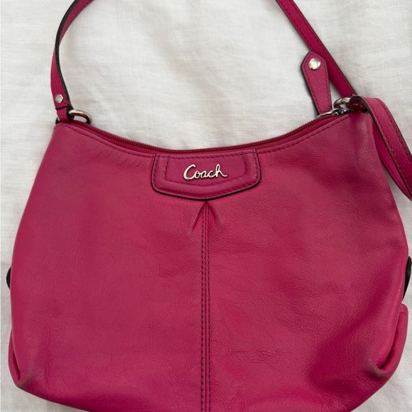 Coach Pink Leather Bag - Picture 2 of 6